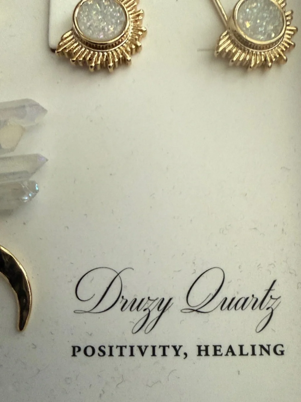 NIB Luna Norte Goldtone Star and Quartz Earring Set of 5 pair - Picture 7 of 8